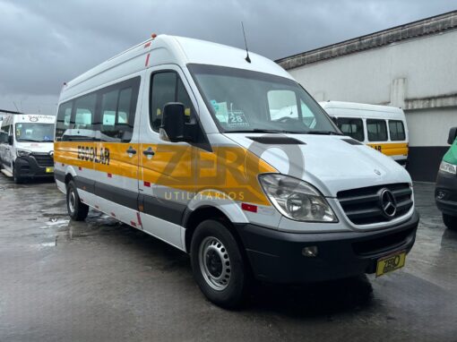 MERCEDES SPRINTER 415 2016 ESCOLAR 28 LUGARES EXTRA LONGA ÔNIBUS COM AR FRONTAL